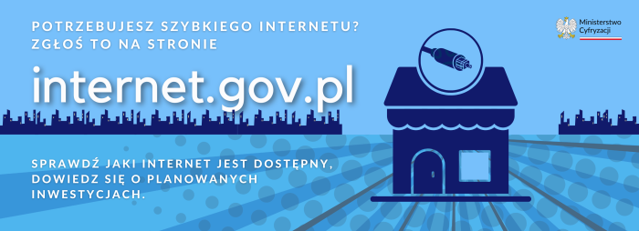 Miniaturka artykułu Potrzebujesz szybkiego internetu? Zgłoś to na stronie: internet.gov.pl