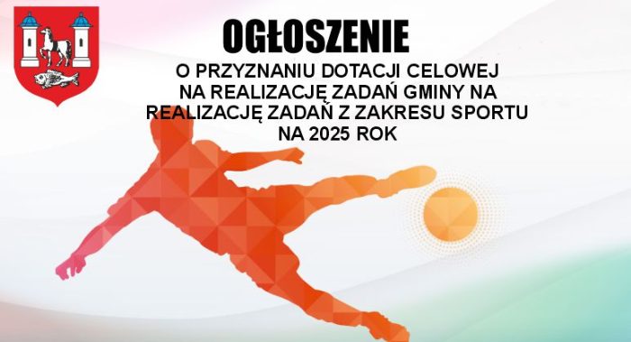 Miniaturka artykułu Ogłoszenie o przyznaniu dotacji celowej na realizację zadań Gminy w zakresie rozwoju sportu na terenie Gminy Kock w 2025 roku