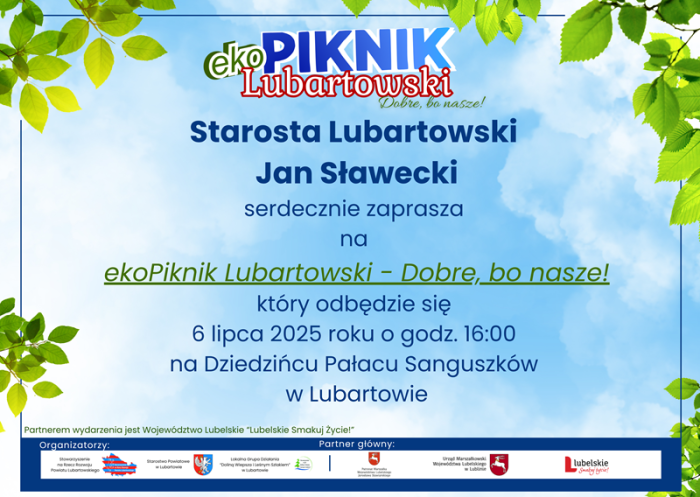 Miniaturka artykułu Zaproszenie na ekoPiknik Lubartowski – Dobre, bo nasze!