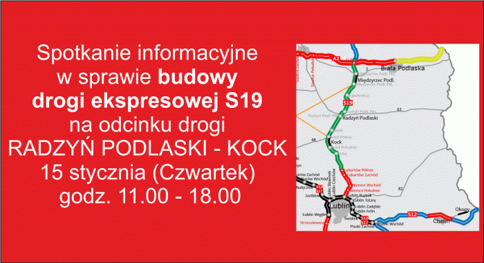 Miniaturka artykułu Zapraszamy na spotkanie w sprawie budowy drogi ekspresowej S19