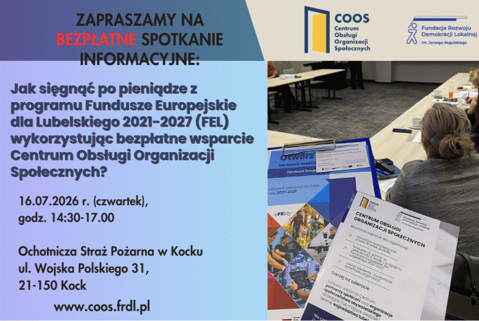 Miniaturka artykułu 16 lipca 2026 r., spotkanie informacyjne stacjonarne w Kocku