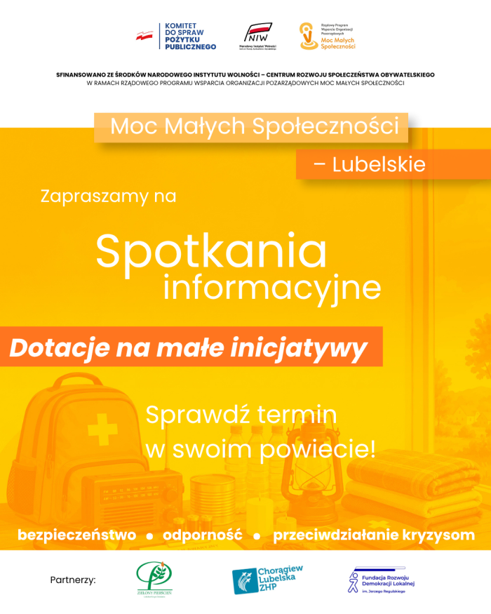 Miniaturka artykułu Rusza projekt „Lubelska Moc Małych Społeczności” – konkurs na bezzwrotne granty do 10 000 zł i wsparcie dla lokalnych liderów na Lubelszczyźnie!